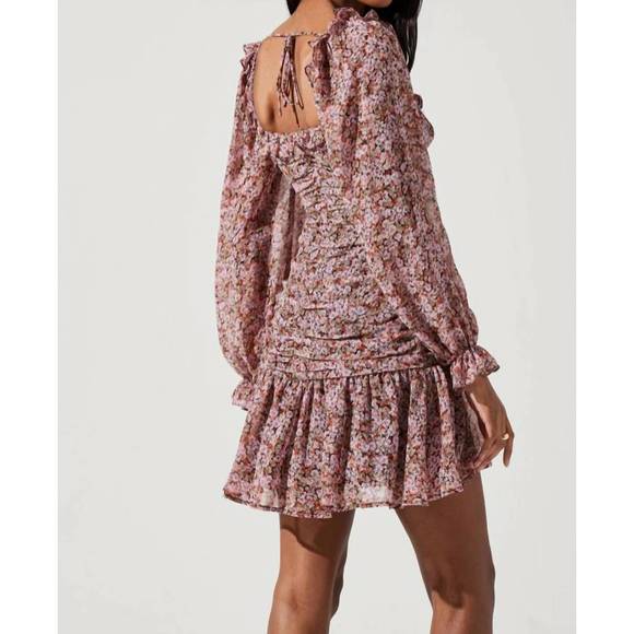 NEW ASTR carmella dress in black pink floral - Picture 5 of 5